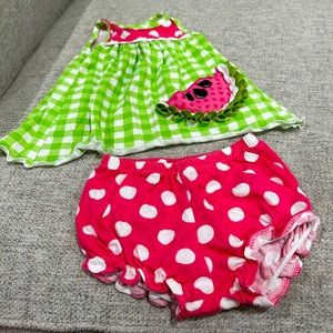 Molly and Millie fly back shirt and diaper‎ cover